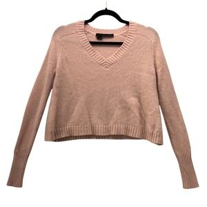 360‎ Cashmere Crop Sweater Pink Small